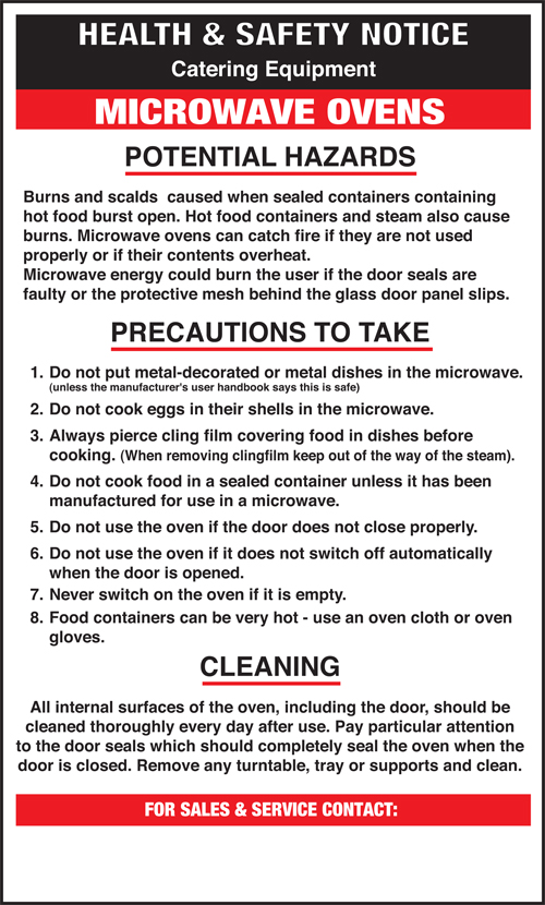 Microwave ovens safety notice - MM Catering Wholesale