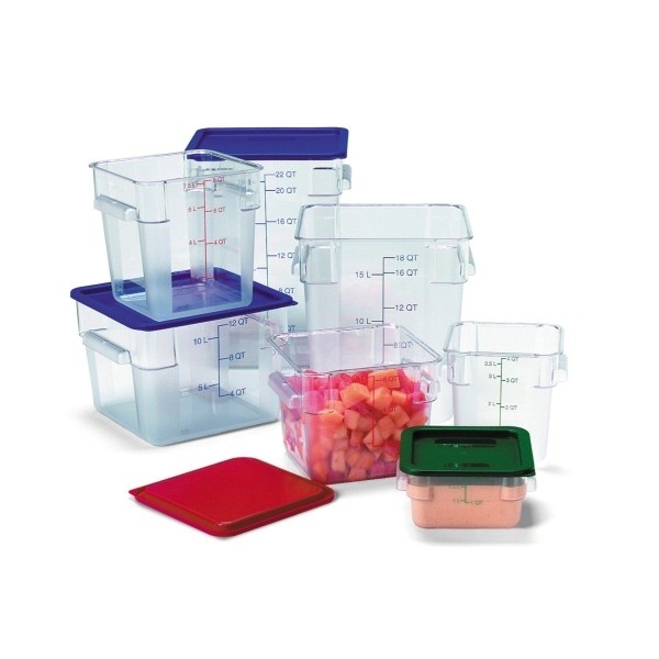 Lid Square Container 12/18/22Qt Blue - Nevilles Polycarbonate Containers