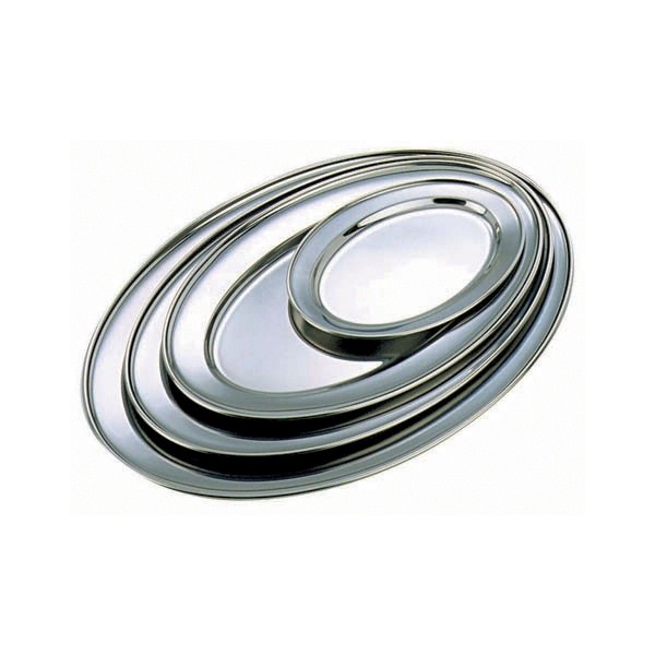Stainless Steel Oval Flat 8" - Nevilles Serving Dishes
