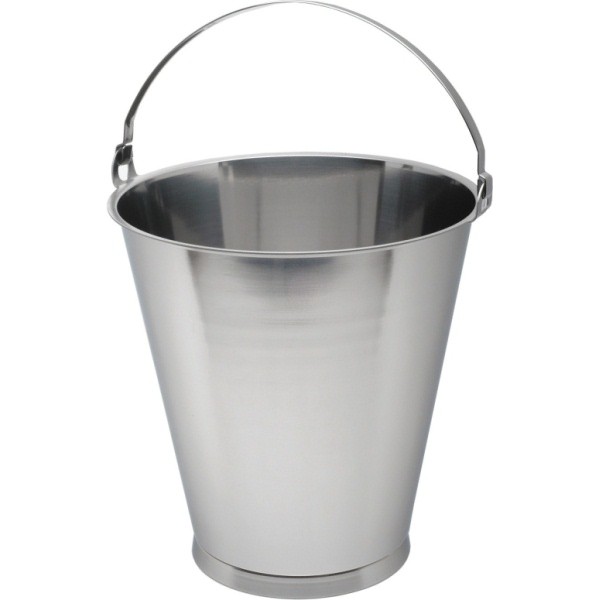 Stainless Steel Swedish Skirted Bucket 12 Ltr. Graduated - Nevilles Buckets & Bowls