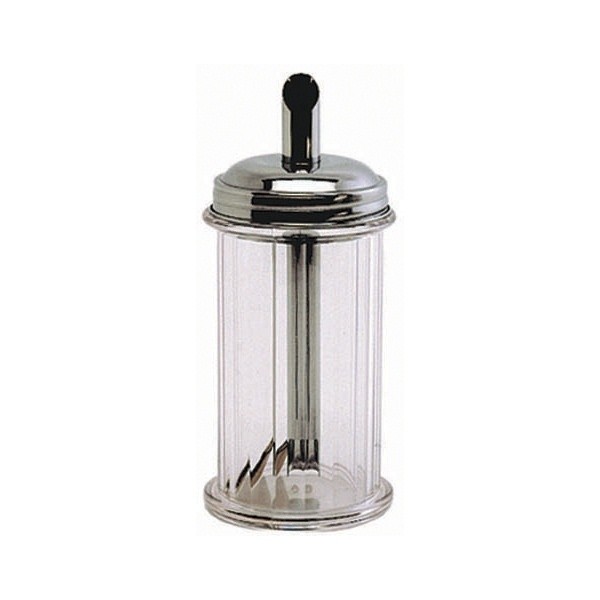 Clear Plastic Sugar Pourer With Stainless Steel Top - Nevilles Condiments