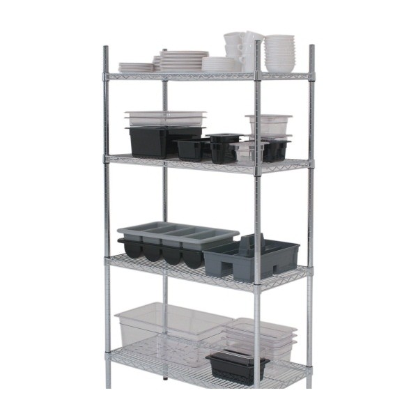 4 Tier Rack 60" x 18" x 72" (2 Boxes) - Nevilles Stainless Steel Shelving