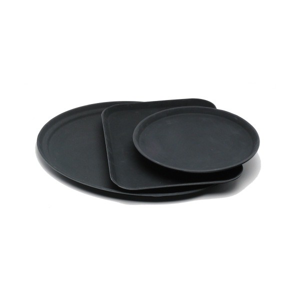 Tray Gengrip Fibreglass Oval 31" Black - Nevilles Catering Trays