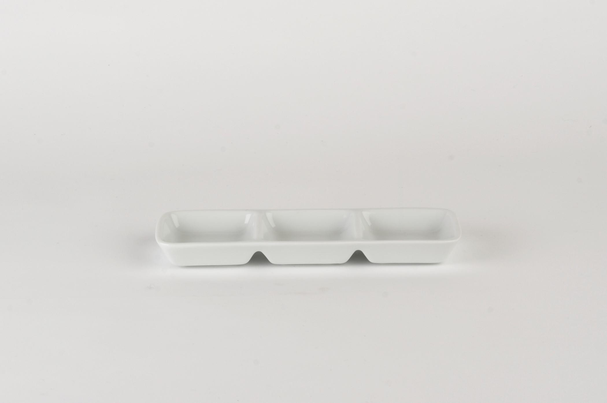 PorceliteThree Division Dip Tray - DPS Porcelite Hotelware Range