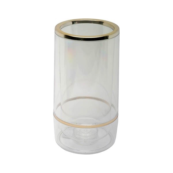 Clear Acrylic Wine Cooler Chrome Trim - Nevilles Ice & Wine Buckets