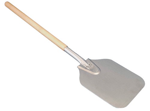 Aluminium Small Blade Pizza Peel with Wooden Handle : 11" x 9" Blade, Handle 21 / 280mm x 230mm Blade, Handle 540mm. - Samuel Groves Pizza Peels