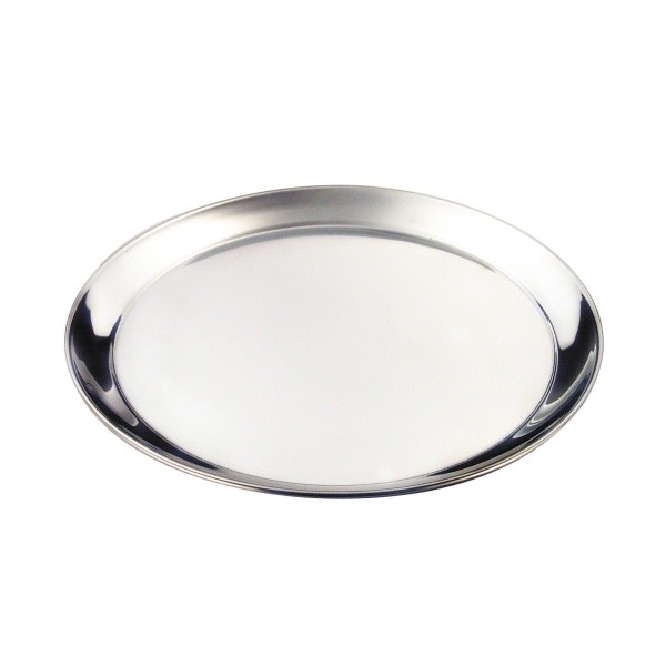 Stainless Steel 14" Round Tray 350mm - Nevilles Catering Trays