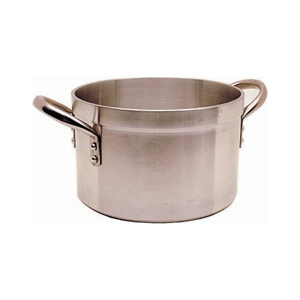 Genware Heavy Duty Stewpan & Lid 20cm 4 Ltr - Nevilles Aluminum Pots & Pans
