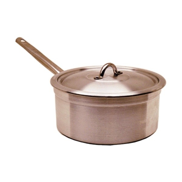 Genware Heavy Duty Aluminium Saucepan & Lid 18cm 3 Ltr - Nevilles Aluminum Pots & Pans