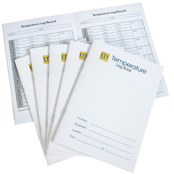 A5 temperature log book - ETI Thermometers