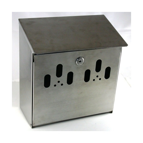 Genware Stainless Steel Wall-Mounted Outdoor Ashtray - Nevilles Ashtrays