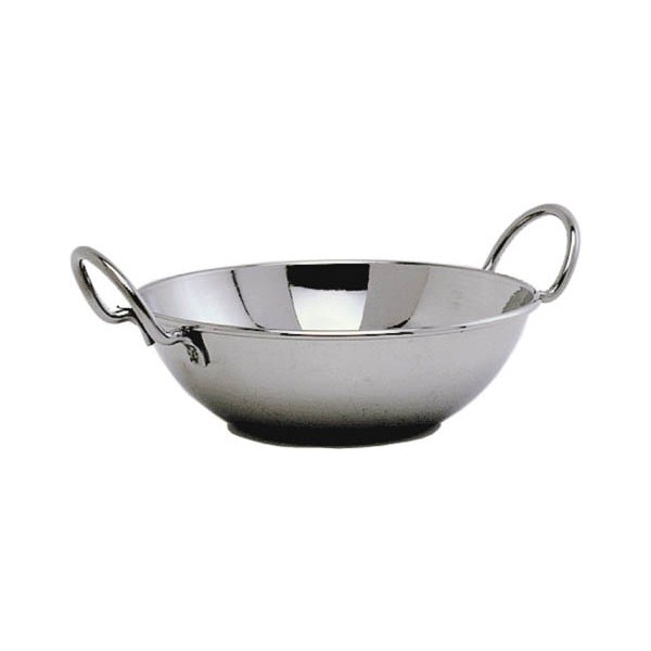 Stainless Steel Balti Dish 15cm(6")With Handles - Nevilles Serving Dishes