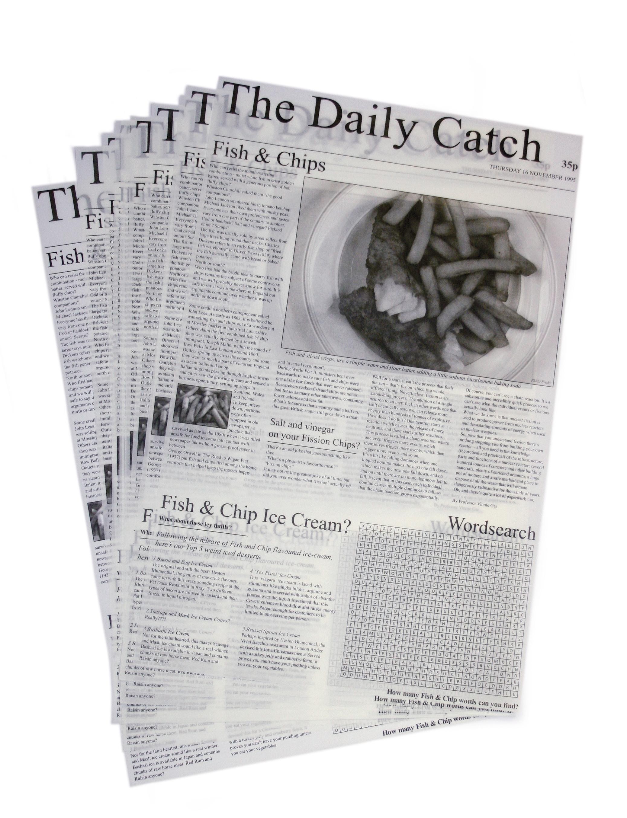 Daily Catch Greaseproof Paper - DPS Presentation Range