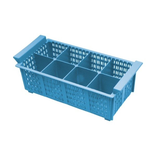 8 Compart Cutlery Basket (Blue)430 x 210 x 155mm - Nevilles Accessories
