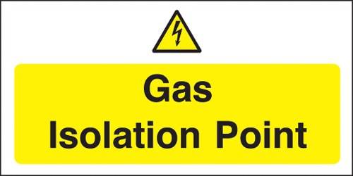 Gas isolation point: Semi-Rigid Notice - Mileta Signage