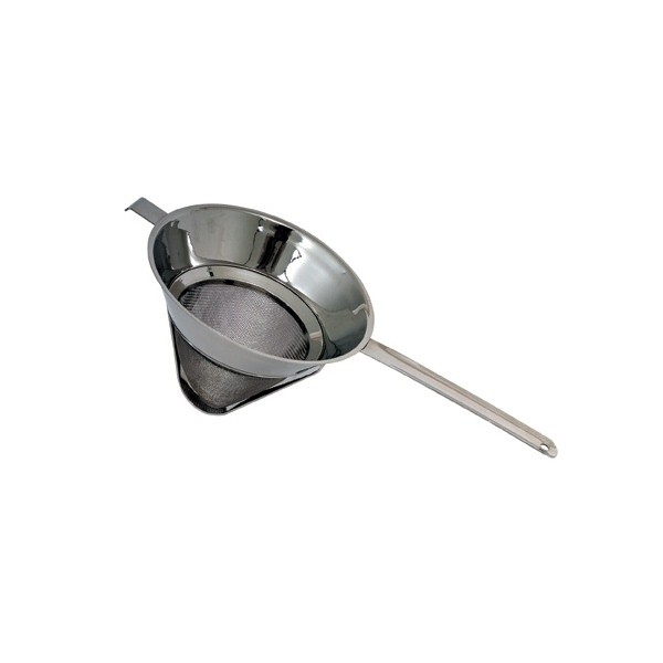 Genware Stainless Steel Fine Mesh Chinois: 22cm Dia. - Nevilles Kitchen Utensils