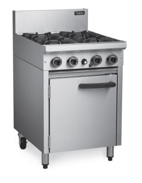 Cobra 600mm Gas Static Oven Range - 4 Burner - Blue Seal Gas