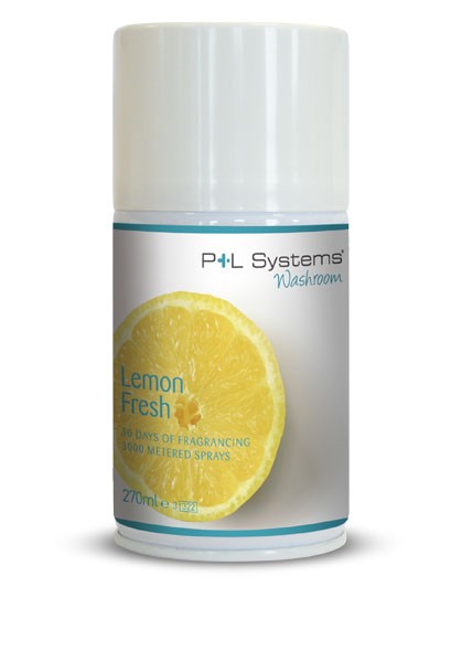 Classic Fragrance Range: 270ml Lemon Fresh (12 per case) - P+L Systems Aerosol Fragrances (Various Scents)