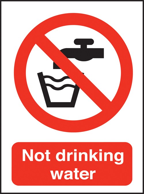 Not drinking water: Self Adhesive Vinyl Notice - Mileta Signage