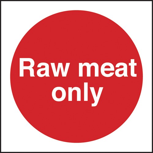 Raw meat only: Self Adhesive Vinyl Notice - Mileta Signage
