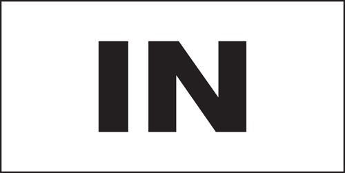 Door Sign - In: Self Adhesive Vinyl Notice - Mileta Signage