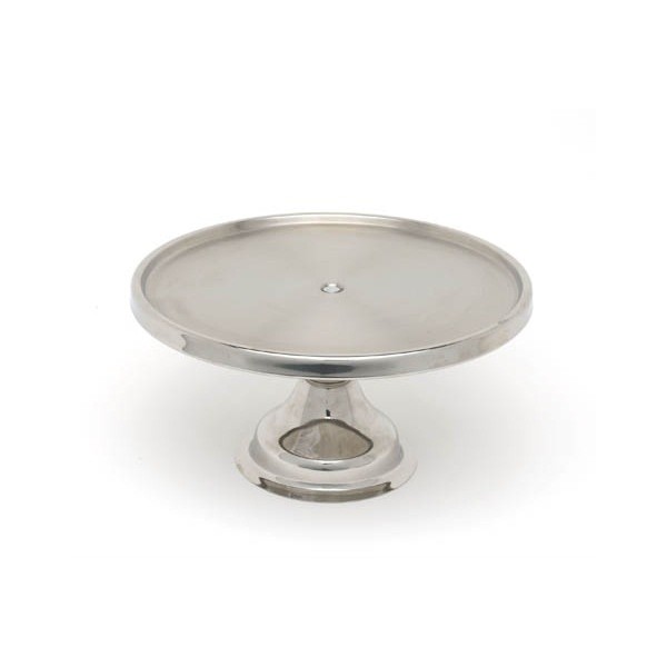 Genware Stainless Steel Cake Stand 13"Dia.6 1/2" High - Nevilles Cake Service Equipment