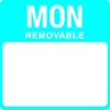 Removable Monday 25mm square. 1000 per roll.  - Mileta Labels