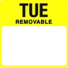 Removable Tuesday 25mm square. 1000 per roll.  - Mileta Labels
