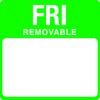 Removable Friday 25mm square. 1000 per roll.  - Mileta Labels