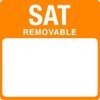 Removable Saturday 25mm square. 1000 per roll.  - Mileta Labels