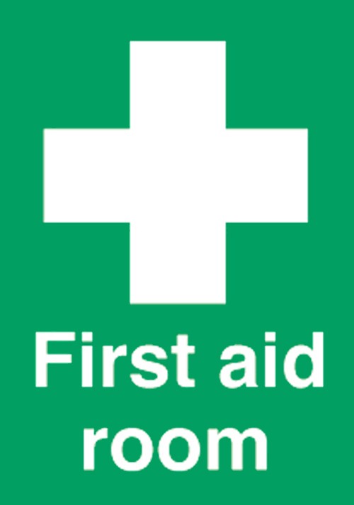 First aid room: Self Adhesive Vinyl Notice - Mileta Signage