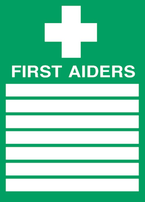 First aiders: Self Adhesive Vinyl Notice - Mileta Signage
