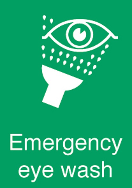 Emergency eye wash: Self Adhesive Vinyl Notice - Mileta Signage