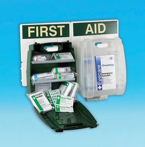 Eye wash & first aid kit 1 - 10 people - Mileta First Aid Treatments & Kits