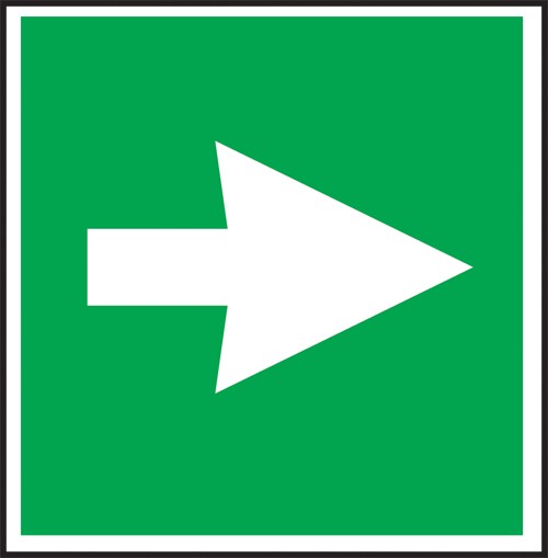 First aid arrow: Semi-Rigid Notice - Mileta Signage