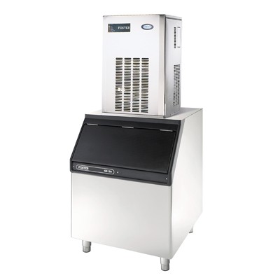 FMIF220 Modular Ice Flaker Unit that produces Flaked Cubes at 200kg output per 24hours complete with a SB210 Bin - Foster Ice Makers