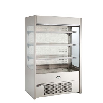 Foster Slim 1200 Multideck with Nightblind and glass end panels. Exceptional capacity, small footprint. - Foster Multideck Units