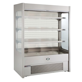 Foster Slim 1500 Multideck with Nightblind and glass end panels. Exceptional capacity, small footprint. - Foster Multideck Units