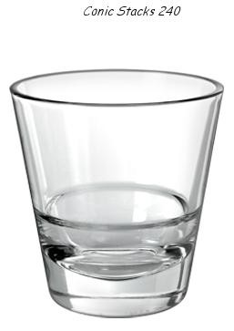 Conical Stacking Old Fashioned 240  - DPS Hi Ball & Tumbler Glasses