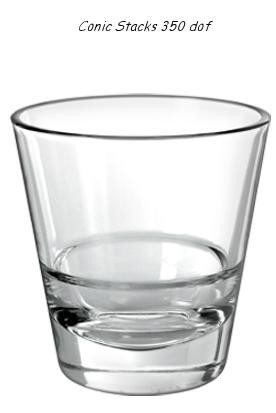 Conical Stacking Double Old Fashioned 350  - DPS Hi Ball & Tumbler Glasses