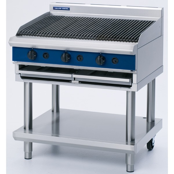 Blue Seal 900mm Gas Chargrill - Leg Stand - Blue Seal Gas