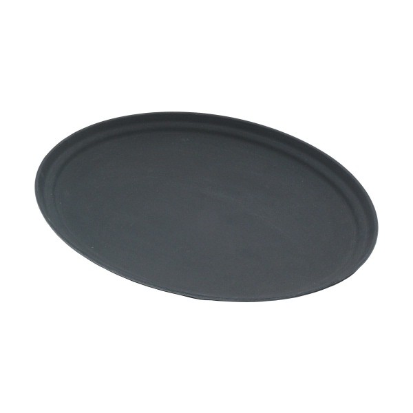 Gen-Grip 27" Oval Non-Slip Tray Black - Nevilles Catering Trays