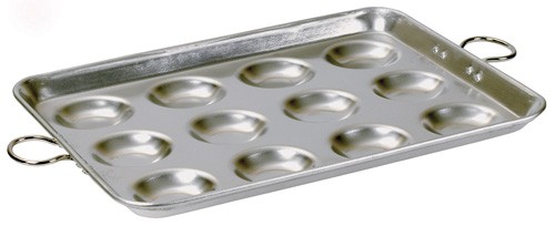 Aluminium Egg Fryer / 12 indents : 5" x 1 / 125mm x 25mm. - Samuel Groves Aluminum Pots & Pans