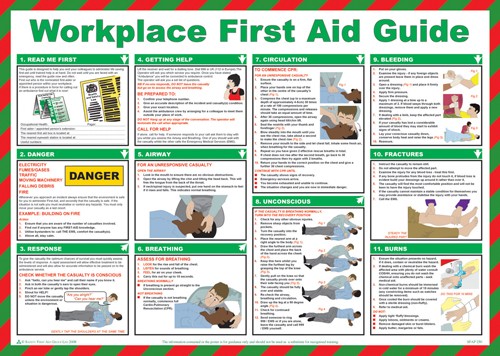 Workplace First Aid Guide Poster. - Mileta Signage