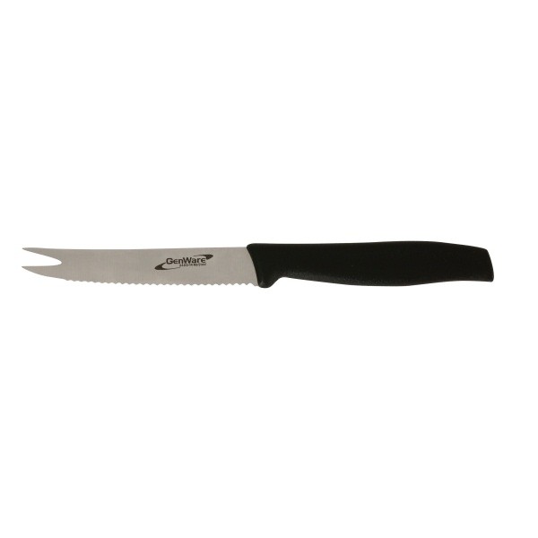 Genware 4" Bar Knife (Serrated) with a Fork End - Nevilles Preparation Knives