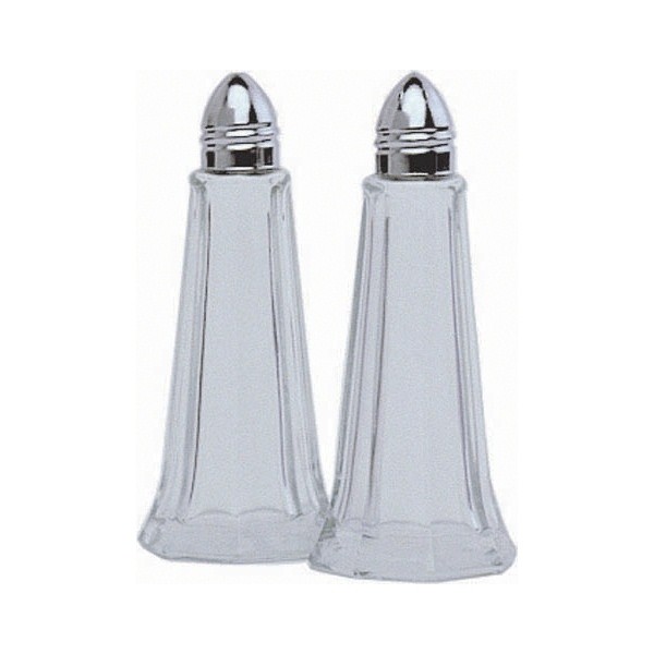 Glass Lighthouse Salt Shaker Silver Top - Nevilles Table Service