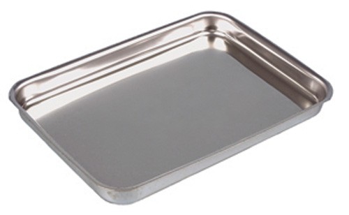 Stainless Steel Presentation Sheet : 11 3/4" x 8" x 1 1/2 / 300mm x 200mm x 37mm. - Samuel Groves Catering Trays