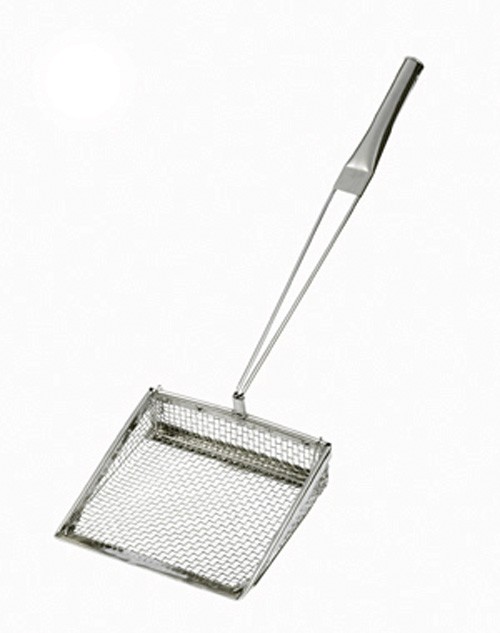 Stainless Steel Chip Shovel 8x8 wire : 8" x 8 / 200mm x 200mm. - Samuel Groves Chips