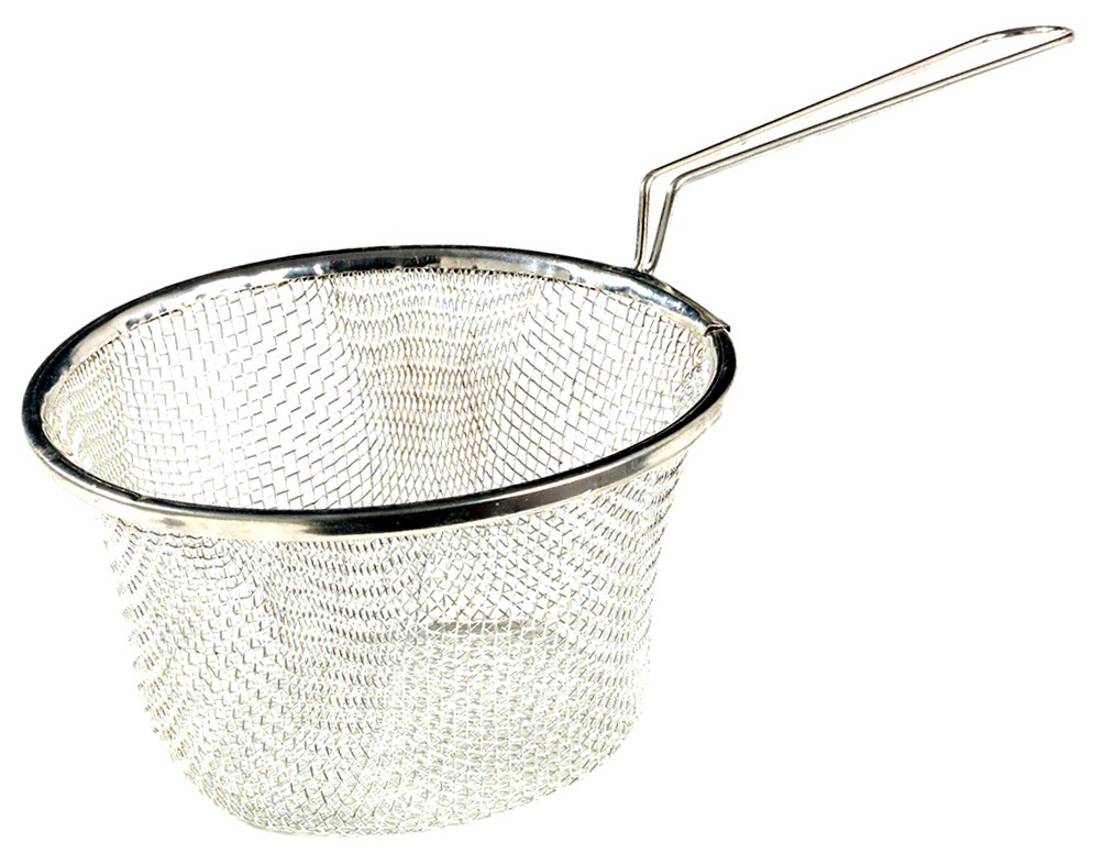 Stainless Steel Blanching Basket : 8" x 4 3/4 / 200mm x 120mm . - Samuel Groves Chips