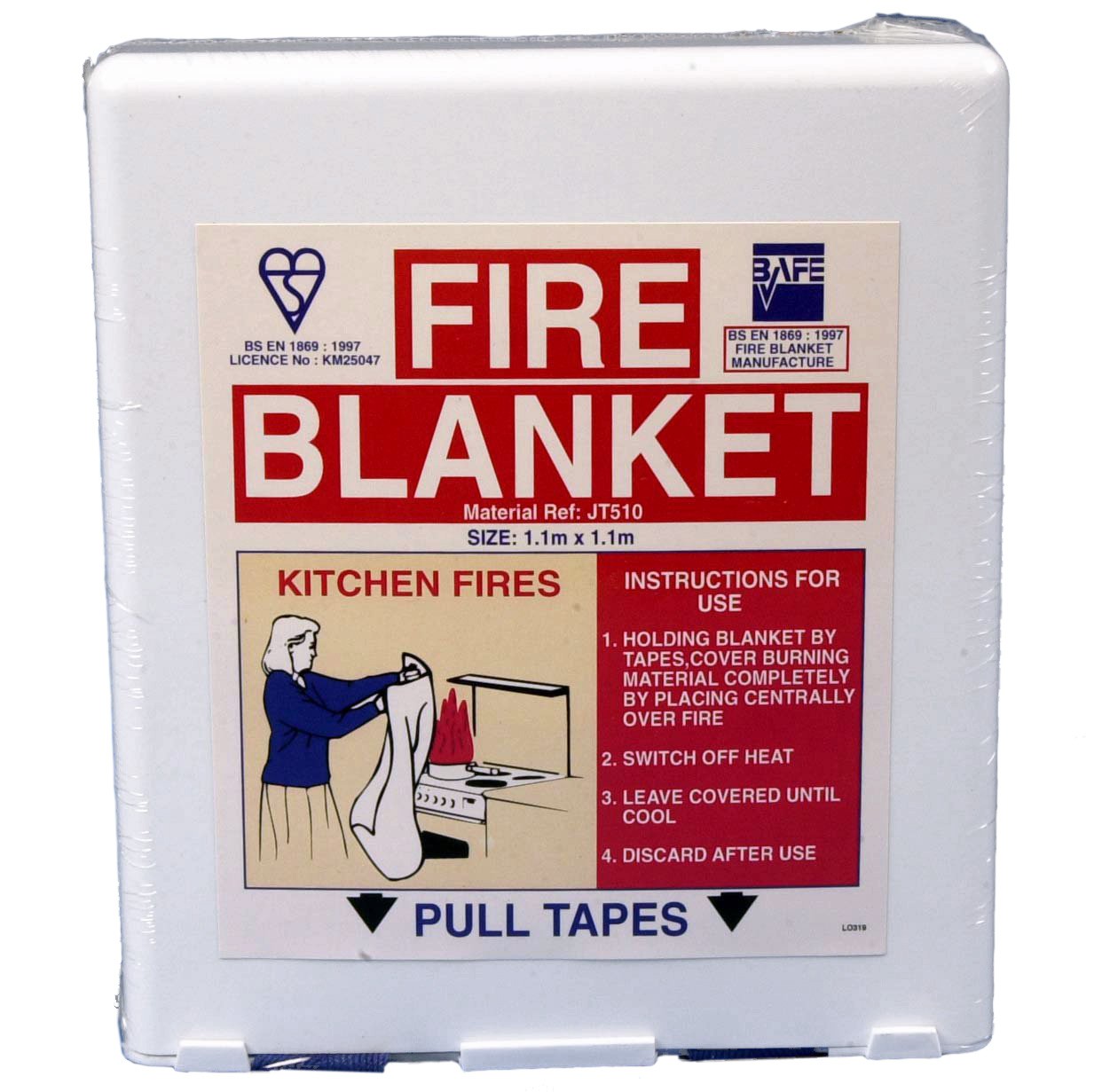 Fire Blanket : 71" x 47"/1.8 x 1.2 m. - Samuel Groves Fire Safety